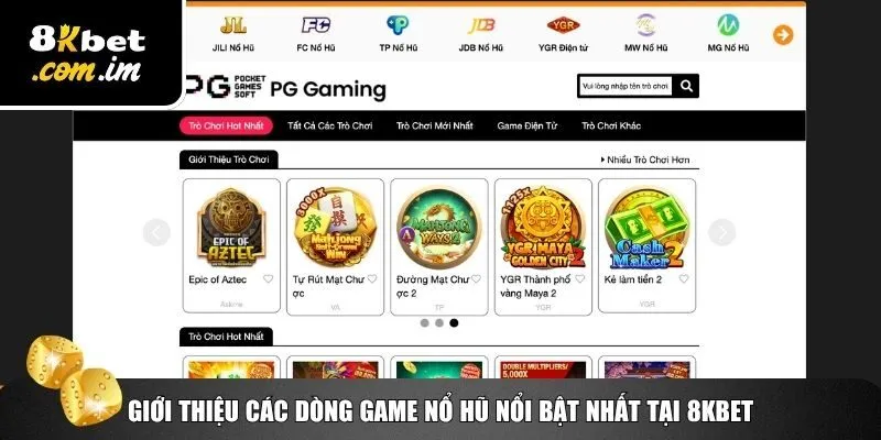 Các dòng game nổ hũ 8Kbet hot