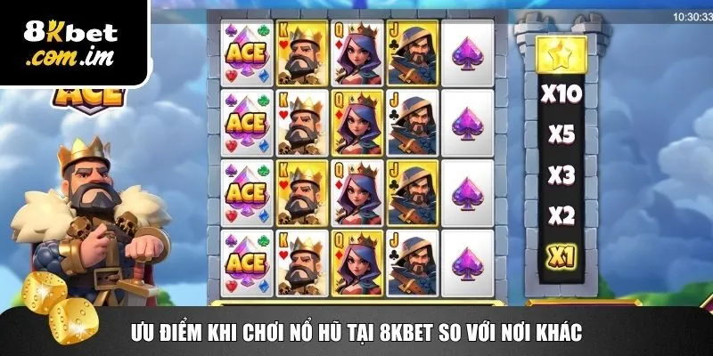 Ưu điểm khi trải nghiệm nổ hũ 8Kbet