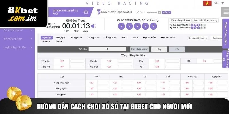 Cách để tham gia chơi xổ số 8Kbet