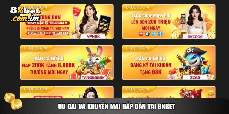 8kbet còn chinh phục người chơi nhờ hệ thống ưu đãi phong phú